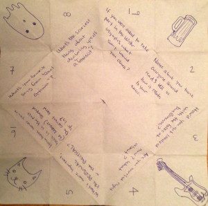 Worriers Cootie Catcher