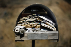overflowing mailbox